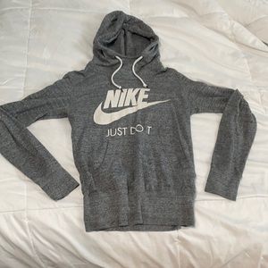 Grey Nike “Just Do It” Turtleneck Hoodie